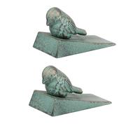 DOITOOL Set 2 Fermaporta a Cuneo in Ghisa a Forma di Volatile Fermaporta per Porta da Pavimento Elemento d'Arredo Vintage per Porte Interne ed Esterne