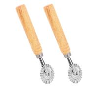 DOITOOL Set 2 Pezzi Rullo Tagliapasta a Reticolo in Lega di Zinco Manico Lungo Utensile per Biscotti e Pasta Fatta in Casa Bordo Taglio Sicuro per Dolci e Pasticceria
