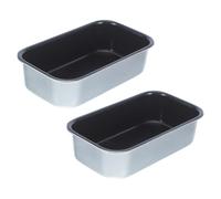 DOITOOL Set 2 Stampi Rettangolari in Alluminio per Tiramisù Antiaderenti, Resistenti al Calore, per Feste Informali e Dolci come Cheesecake e Mousse