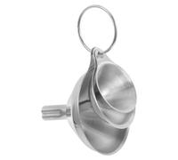 DOITOOL Set 3 Imbuti in Acciaio Resistente con Foro per Appenderli Imbuto Piccolo a Beccuccio Largo per Travaso Liquidi e Riempimento Bottiglie Accessorio da Cucina Portatile per Olio