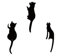 DOITOOL Set 3 Pezzi Appendiabiti Ganci da Parete in Ferro a Forma di Gatto Supporti Multiuso per Bagno e Cucina Appendino per Cesti e Piante Sospese Organizer per Ingresso e Camera