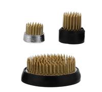DOITOOL Set 3 Portafiori Giapponese in Acciaio Inossidabile Base di Fissaggio Floreale e Gomma, Supporto per Composizioni e Decorazioni di Fiori per Casa e Eventi