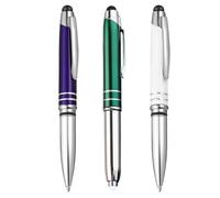 DOITOOL Set 3pezzi Penne Multifunzione LED e Punta Illuminata in Metallo, Penna Magica Luce per Back To School Party e Scrittura Notturna