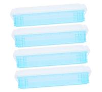 DOITOOL Set 4 Astucci Portapenne Trasparenti Scomparti, Scatole di Penne in Plastica Resistenti e Compatte, Organizzatori Portatili per Cancelleria a Tinta Unita, per Scuola e Ufficio