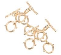 DOITOOL Set 4 Pezzi Estensori per Collana Fermagli a Levetta e Chiusure a T, Catene di Estensione per Gioielli Fai da Te, Accessori per Bracciali e Riparazione Gioielli, Adatti a