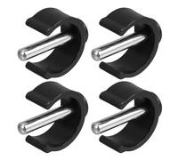 DOITOOL Set 4 Pezzi Morsetti a C Neri per Fissaggio Stampelle e Sedie da Toilette, Plastica e Ferro, Antiscivolo Fori di Drenaggio, per Tubi 25-28 Mm