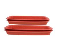 DOITOOL Set 4 Pezzi Vassoi Rettangolari per Piante in Pp Antigoccia e Antiperdite D'acqua per Vasi da Interno, Eleganti e Semplici per Decorazione Casa