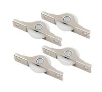 DOITOOL Set 4 Ruote per Porte Scorrevoli in Metallo Silenziose, Supporto Carichi Pesanti per Armadi e Mobili, Rullo per Porta Scorrevole per Miglioramento Casa