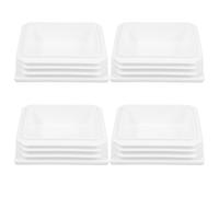 DOITOOL Set 4 Tappi per Pali di Recinzione Quadrati 100X100Mm in ABS Bianco, Coperture Protettive per Tubazioni da Giardino, per Recinzioni e Corridoi