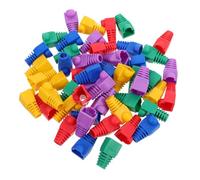 DOITOOL Set 50 Pezzi Coperture Antipolvere per Connettori Ethernet Cat5 Cat6 Cat7, Guaine Protettive per Cavi Dati, Gestione Cavi per Rete Domestica e Ufficio, Protezione Colore Casuale