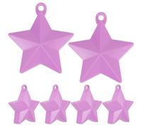 DOITOOL Set 6 Pezzi Peso per Palloncini a Stella Cavo Riempibile, Clip Ancoraggio per Decorazioni Compleanno e Bomboniere, Accessori per Eventi Interni ed Esterni