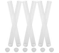 DOITOOL Set 6 Tubi per Bastoncini di Incenso in Acrilico Trasparente Coperchio, Contenitori Portatili per Conservazione Incenso e Aromi, per Uso Domestico da Viaggio