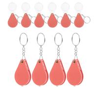 DOITOOL Set da 10 Pezzi Lente D’ingrandimento Portatile Pieghevole 10x Arancione Portachiavi Mini Lente Tascabile per Lettura Artigianato e Viaggi