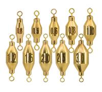 DOITOOL Set da 10 Pezzi Pesi da Pesca in Rame con Girelle Doppie a 8 per Pesca a Caduta Profonda Accessori Pratici per Esche Versatile e Professionisti