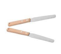 DOITOOL Set da 2 Coltelli per Scultura in Ceramica Spatole in Acciaio Inox e Manico in Legno, Strumenti per Modellare Argilla e Riparazioni Artistiche, per Pittura e Scultura Artigianale