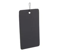 DOITOOL Set da 200 Etichette Nere Rigide in Pvc Fori Rinforzati e Spille in Ferro, Cartellini Pendenti Impermeabili per Ufficio, Conferenze e Confezioni Regalo, Dimensioni 5x9 Cm