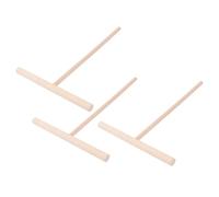DOITOOL Set da 3 Spatole in Bambù a Forma di T per Crepes e Pancake, Facile da Pulire Controllo Preciso dello Spessore, per Griglie e Cucine Domestiche