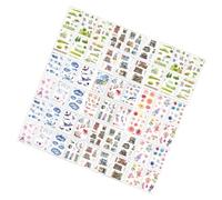 DOITOOL Set da 60 Adesivi Washi Colorati per Scrapbooking Decorazione Album Fotografico Fai da Te Adesivi di Carta Motivi Stampati per Diario e Calendario 10 Set 6 Stili Differenti