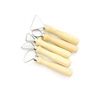 DOITOOL Set di 10 Pezzi di Attrezzi per Modellare Argilla Manico in Legno e Lame in Acciaio Inox, Strumenti Multiuso per Scultura di Ceramica e Argilla Teste Diverse