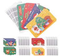 DOITOOL Set di 160 Carte da Grattare di Natale, Carta Resistente e Creativa per Auguri Scritti a Mano, per Artigianato e Momenti di Gioco Natalizi