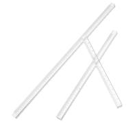 DOITOOL Set di 3 righelli trasparenti per matematica, geometria, strumenti di misurazione per artisti, studenti, ingegneri, misurazione accurata per architettura e design artistico