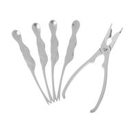 DOITOOL Set di 5 Utensili per Crostacei in Lega di Zinco, Cesoie per Gambe di Granchio Robuste e Aghi per Granchio Superficie Liscia, per Mangiare Aragoste e Ostriche