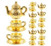 DOITOOL Set Di 6 Tazze Da Tè In Miniatura: Teiera Vintage Per Casa Delle Bambole Piccole Tazze Da Tè Accessori Da Cucina Per Bar E Case Delle Bambole Per Oggetti Di Scena Fotografici