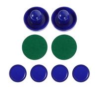 DOITOOL Set di Accessori per Air Hockey in Plastico Blu, Spingitori e Dischi per Tavolo da Gioco, per Attività All'aperto