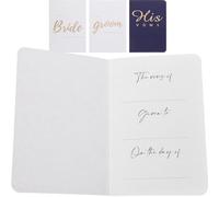 DOITOOL Set di Carte per Voti Nuziali in Carta Bianca Design Semplice e Decorativo, Libro dei Giuramenti Elegante per Matrimoni e Eventi a Tema, per Sposa e Sposo