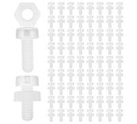 DOITOOL Set di Viti e Dadi in Acrilico Trasparente M3*8 e M3*2.4, Kit di 100 Elementi di Fissaggio per Assemblaggio Mobili e Ristrutturazioni, Connessione Stabile e Resistente per Uso