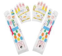 DOITOOL Set Guanti Massaggianti Elastici e Calzini per Riflessologia Plantare Pressione Punti Acupressione Traspirante Lavabile e Confortevole
