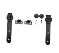 DOITOOL Set Guida a Pavimento per Porta Scorrevole da Fienile Accessori Ganci e Rullo di Supporto Pom Fissaggio Stabile per Porte da Magazzino Sostituzione Pratica e Resistente