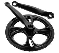 DOITOOL Set Pedivelle per Bici Pieghevole 48 Denti 170 Mm, Guarnitura in Ferro Catena Antiscivolo, Pedivella Singola velocità per Mountain Bike e Bici, Attrezzo Trasmissione per Ciclismo