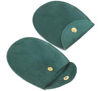 DOITOOL Set per Conservare Orologi da Tasca Custodia Portatile 2 Pezzi Borsa Porta Orologio da Tasca in Stoffa Verde Stile Retrò, Protezione Antipolvere e Antigraffio