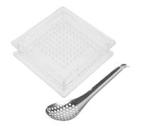 DOITOOL Set per Creazione Caviale 100 Fori in Acciaio Inossidabile e Plastica Riutilizzabile, Strumento Facile da Usare per Cucina Molecolare e Gastronomia Casalinga