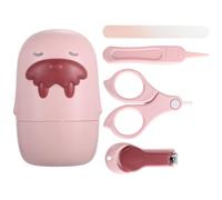 DOITOOL Set Tagliaunghie e Manicure Kit, Rosa, Abs, Acciaio Inox e Vetro, Lima e Pinzette, per Ragazzo Ragazza e Shower