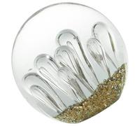 DOITOOL Sfera Decorativa in Cristallo Medusa Dorata, Design Contemporaneo | Finitura Trasparente e Resistente, Base Pesante Stabile, 700g, per Centrotavola e Ambienti Familiari