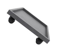 DOITOOL Sottovaso Quadrato in Cemento con Ruote Girevoli Base Rinforzata per Piante Grandi e Pesanti Carrello Mobile per Vasi Interni ed Esterni Supporto Solido e Decorativo per Fioriere