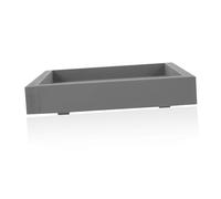 DOITOOL Sottovaso Quadrato in Plastica Resistente per Fioriere e Vasi Trays Porta Piante per Interni ed Esterni Antigoccia e Drenaggio Dimensioni Colore Grigio