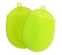 DOITOOL Spazzola Da Bagno Per Massaggio Del Cuoio Capelluto - 2 Pezzi in Silicone Per Scrub Corpo Portatili Esfoliazione Delicata Design Ergonomico Per Un Facile Utilizzo