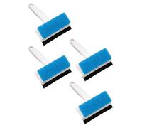 DOITOOL Spazzola la Pulizia delle Piastrelle e Vetri, Set 4 Pezzi Bifacciale Spugna e Striscia Tergivetro, Resistente in Plastica per Bagno e Casa, Adatta per Pareti, Finestre e Doccia