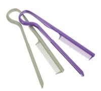 DOITOOL Spazzola Riscaldata per Chioma V a Forma di Pettine Piastra Integrata, 2 Pezzi in Plastica, Versatile per Uso Domestico da Viaggio, per Donne che Desiderano Piega Chioma