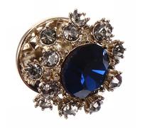 DOITOOL Spilla Elegante da Collo Vintage in Lega Strass Blu per Decorare Abiti, Accessorio Chic Unisex per Donne e Uomini, 1 Pezzo Unico e Raffinato