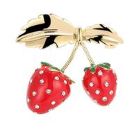 DOITOOL Spilla Fragola Spilla per Abiti da Donna Abiti da Donna Risvolto Elegante in Rame Rosso Rame Rosso Decorazione per Sciarpe Sciarpe e Vestiti Vestiti per Donne Donne Viaggio