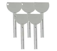 DOITOOL Spremi Tubetti in Lega di Alluminio Argento Set da 5 Erogazione Uniforme e Facilità D'uso per Dentifricio e Colorante Chioma