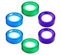 DOITOOL Spugna Bagnadito Rotonda Facile da Pulire 6 Pezzi in Plastica per Contare Denaro e Documenti per Sportelli Bancari e Uffici Finanziari