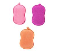 DOITOOL Spugna Da Doccia Per Il Bagno 3 Pezzi Spugne Da Bagno Per Bambini Spazzola Bifacciale Adatte Per Neonati E Bambini Facili Da Colorare in Modo Casuale