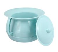 DOITOOL Sputacchiera di Plastica Coperchio Blu, Vasino Portatile e Anziani, Vaso da Notte Domestico Facile da Pulire, Materiale Pp Resistente e Pratico per Uso Quotidiano Riutilizzabile
