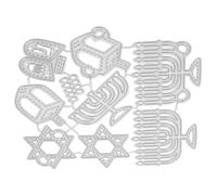 DOITOOL Stampo in Acciaio al Carbonio Fai da Te Fustelle Riutilizzabili in Metallo per Creazione Carta Fustelle per Scrapbooking Design Hanukkah Strumenti per Album Ritagli e Artigianato