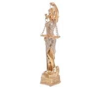 DOITOOL Statua per Rappresentare Dignità e Solennità in Resina Oro Vintage della Dea della Giustizia Elegante Statuetta Decorazione da Ufficio per Ambienti Professionali